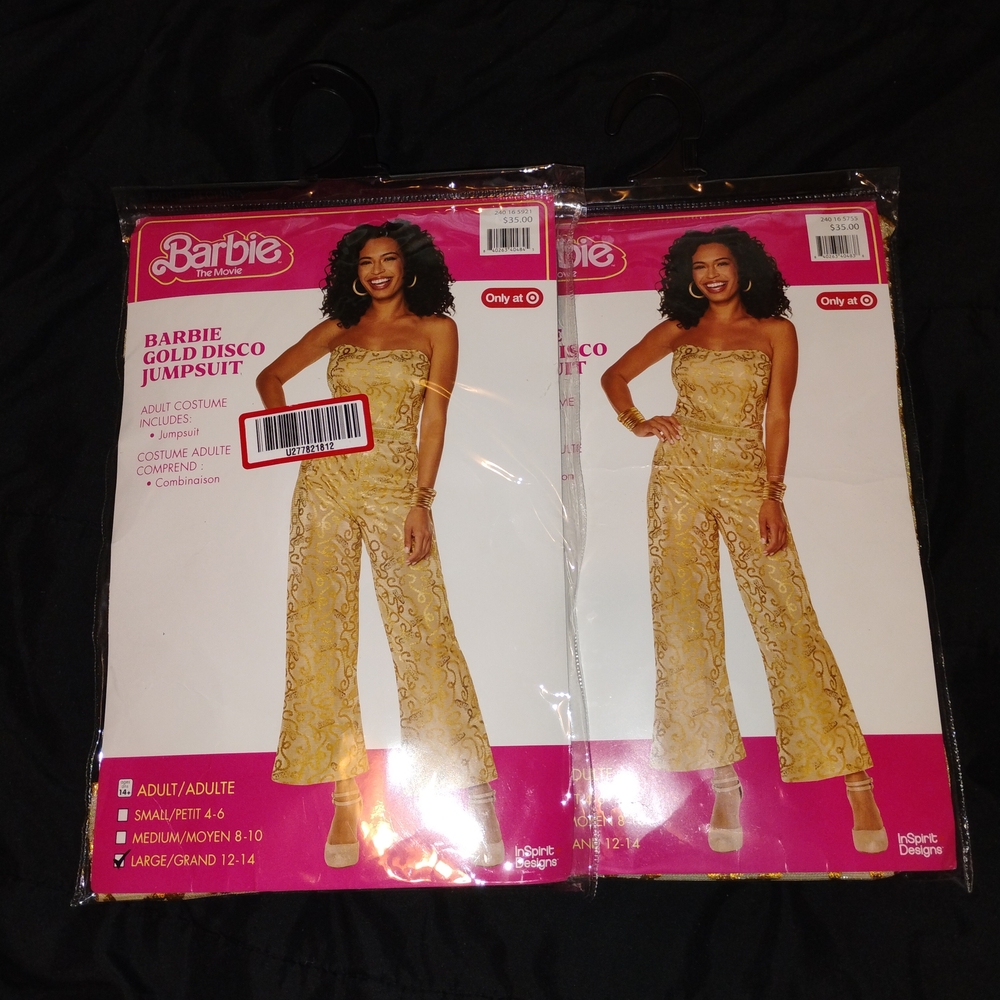 Halloween Costumes 🎃 Barbie Gold Disco Jumpsuit 2 Size Large And Medium